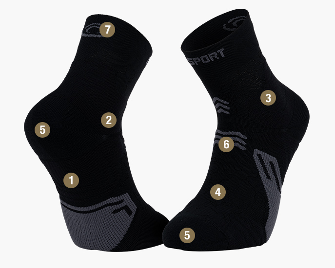 TREK GR black/grey sock